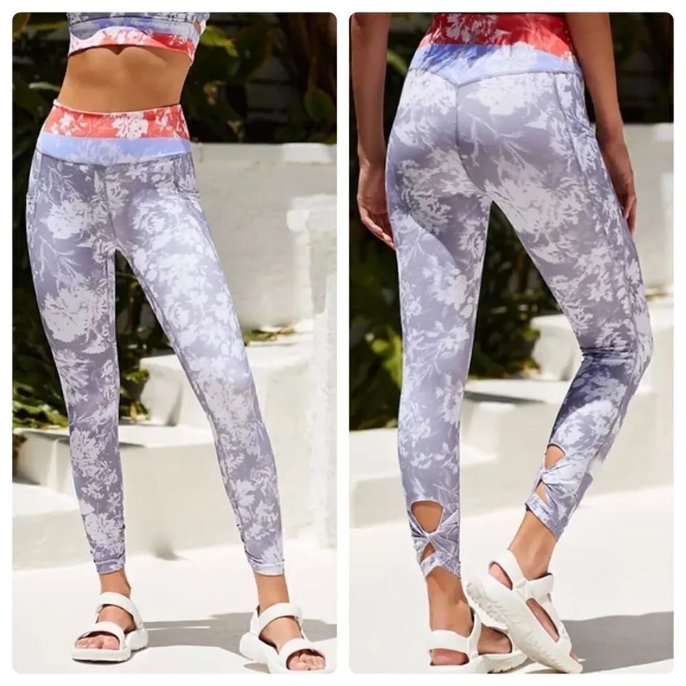 NWT Free People High-Rise Ankle Printed Wave Rider Leggings